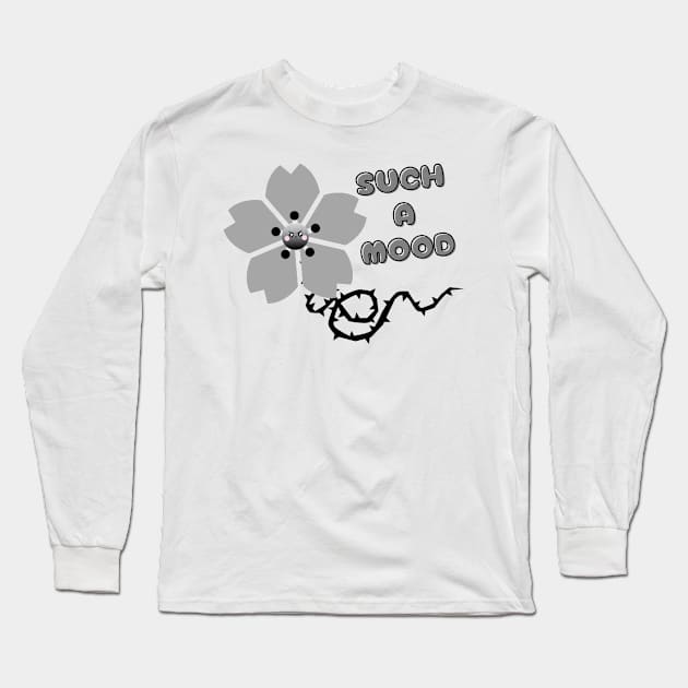 Grumpy floral cherry blossom Long Sleeve T-Shirt by Once Upon a Find Couture 